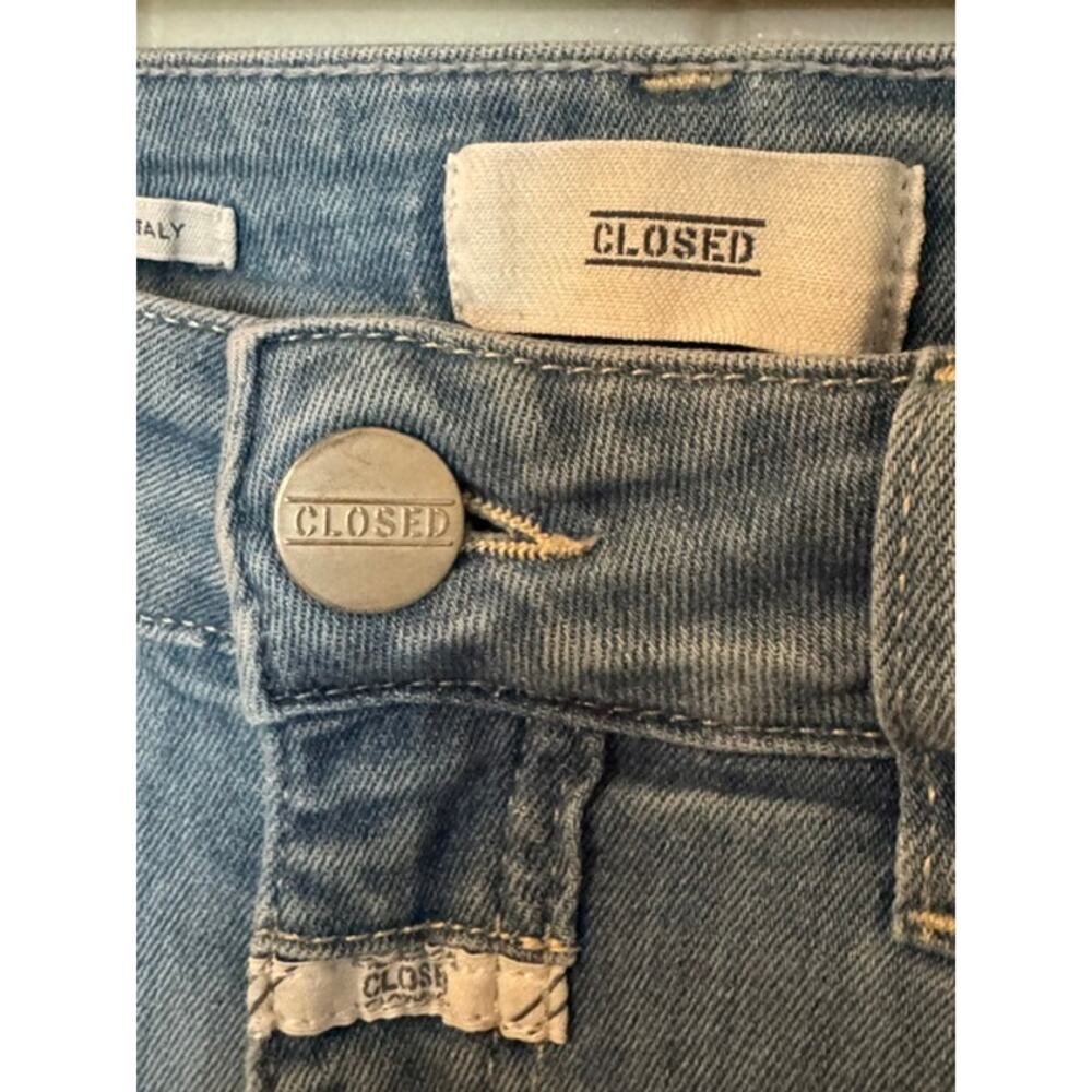 Closed Glow Up Wide Leg High Waisted Supper Soft Cotton Distressed Jeans 27 - Picture 13 of 16